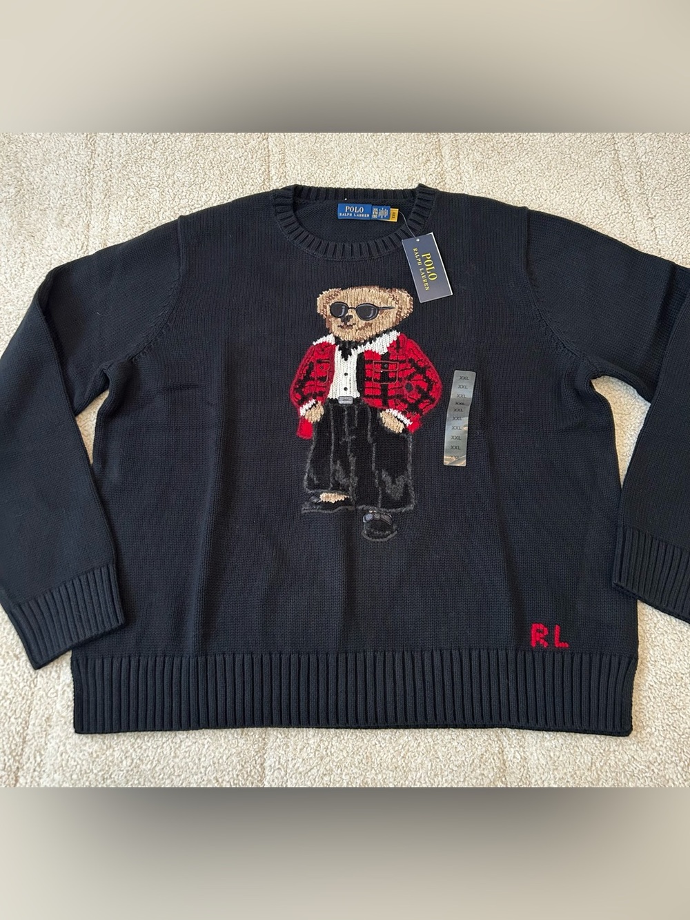Ralph Lauren Polo Bear Sweater Size XXL - Picture 3 of 5